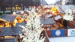 Blick auf den Weihnachtsmarkt in Wandsbek