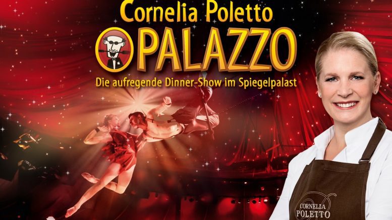 Ankündigungsplakat für die Cornelia Poletto Dinnershow