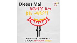 Logo der Aktion Deutschland bestellt mit Wurst